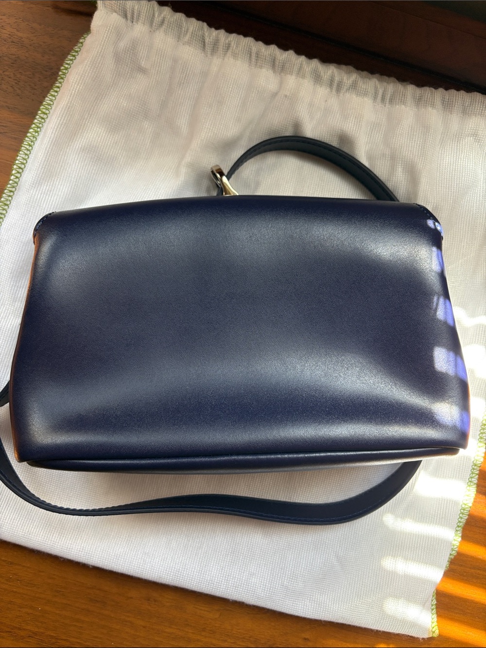 Navy Longchamp Honoré Handbag - Picture 4 of 4